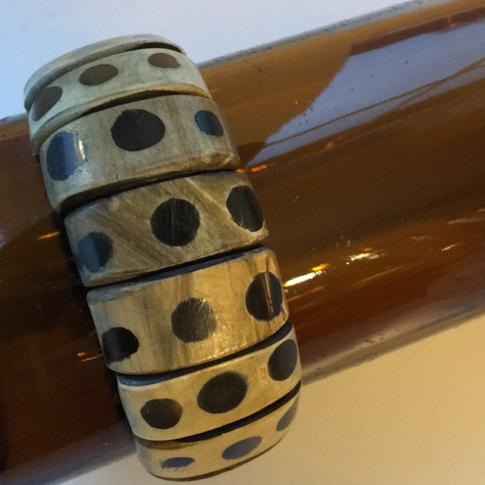 Vintage wood cuff bracelet